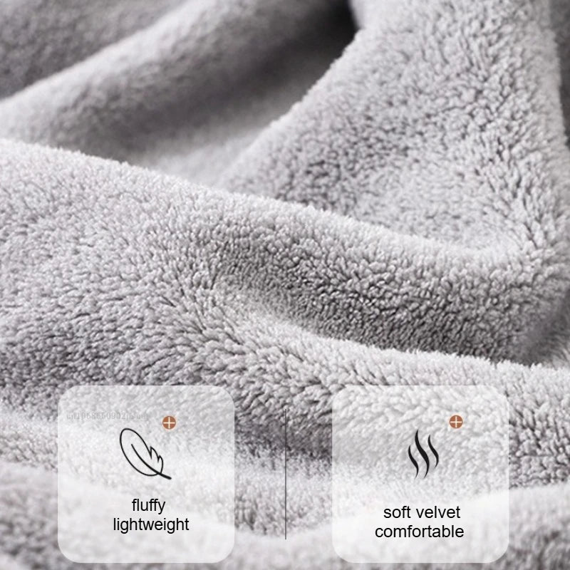 Toddler Bathrobe Infant Bath Towel Boy Girl Blankets Swaddle with Hood Cartoon Coral Fleece Towel Blanket Newborn Kids Bedding